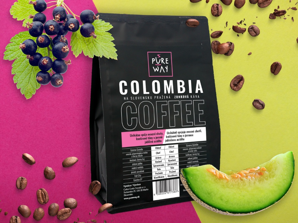 Káva Colombia ovocnej chuti
